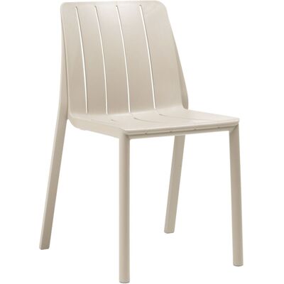 Nardi Sedia da esterno in polipropilene Tiberina impilabile ; 50x56x81 cm (LxPxH); seduta beige, struttura beige; 2 pz. / Pacco Nardi Sedia da esterno in polipropilene Tiberina impilabile ; 50x56x81 cm (LxPxH); seduta beige, struttura beige; 2 pz. / Pacco