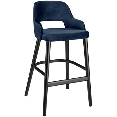 Vega Sgabello Tonda ; 53x62x103 cm (LxPxH); seduta blu scuro, struttura nero Vega Sgabello Tonda ; 53x62x103 cm (LxPxH); seduta blu scuro, struttura nero