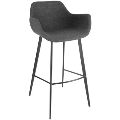Vega Sgabello da bar Limea ; 57x54x102 cm (LxPxH); seduta antracite, struttura nero; 2 pz. / Pacco Vega Sgabello da bar Limea ; 57x54x102 cm (LxPxH); seduta antracite, struttura nero; 2 pz. / Pacco