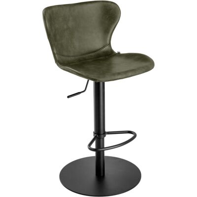 Vega Sgabello Dallas ; 45x35x105 cm (LxPxH); seduta verde oliva, struttura nero Vega Sgabello Dallas ; 45x35x105 cm (LxPxH); seduta verde oliva, struttura nero