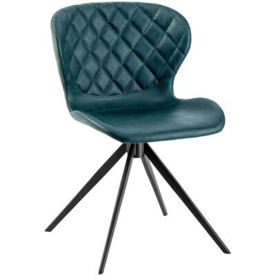 Vega Sedia Kansas ; 49x56x78 cm (LxPxH); seduta petrolio, struttura nero; 2 pz. / Pacco Vega Sedia Kansas ; 49x56x78 cm (LxPxH); seduta petrolio, struttura nero; 2 pz. / Pacco