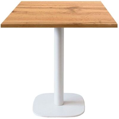 Restootab - Tavolo rotondo 70x70cm - Base in legno bianco Restootab - Tavolo rotondo 70x70cm - Base in legno bianco