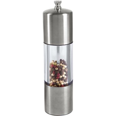 Vega Moreno Macinapepe - Acciaio inox, Finestra in acrilico, Acciaio al carbonio - 4.8x18.5cm Vega Moreno Macinapepe - Acciaio inox, Finestra in acrilico, Acciaio al carbonio - 4.8x18.5cm