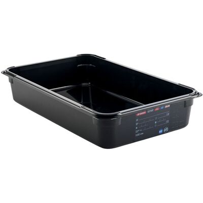 Araven Contenitore per alimenti GN 1/1, nero ; Misura GN 1/1, 13 l, 53x32.5x10 cm (LxLxP); nero Araven Contenitore per alimenti GN 1/1, nero ; Misura GN 1/1, 13 l, 53x32.5x10 cm (LxLxP); nero