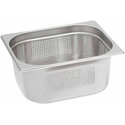 Stalgast Contenitori gastronorm in acciaio inox serie STANDARD, perforati/perforati ; GN 1/2, 6 l, 32.5x26.5x10 cm (LxLxP); argento Stalgast Contenitori gastronorm in acciaio inox serie STANDARD, perforati/perforati ; GN 1/2, 6 l, 32.5x26.5x10 cm (LxLxP); argento