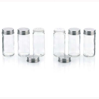 kela Barattoli per spezie Fidelis in vetro trasparente, 6 pezzi. ; 70 ml, 9.5 cm (H); trasparente; rotonda kela Barattoli per spezie Fidelis in vetro trasparente, 6 pezzi. ; 70 ml, 9.5 cm (H); trasparente; rotonda