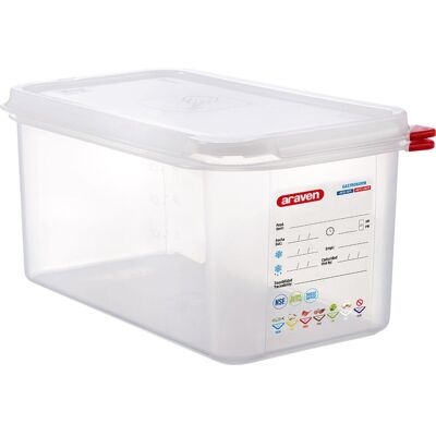 Araven Contenitore gastronorm con coperchio, polipropilene, gastronorm 1/3 ; Misura GN 1/3, 6 l, 32.5x17.6x15 cm (LxLxP); trasparente Araven Contenitore gastronorm con coperchio, polipropilene, gastronorm 1/3 ; Misura GN 1/3, 6 l, 32.5x17.6x15 cm (LxLxP); trasparente
