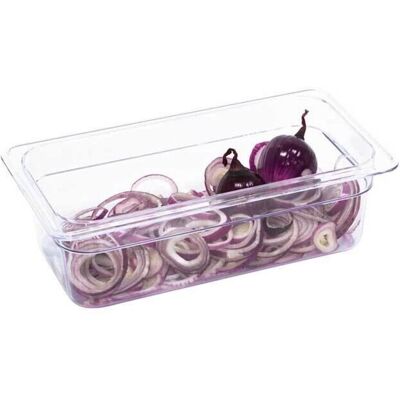 Stalgast Contenitori Gastronorm, policarbonato, gastronorm 1/3 ; GN 1/3, 3.7 l, 32.5x17.6x10 cm (LxLxP); trasparente Stalgast Contenitori Gastronorm, policarbonato, gastronorm 1/3 ; GN 1/3, 3.7 l, 32.5x17.6x10 cm (LxLxP); trasparente