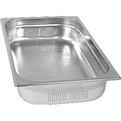 Stalgast Contenitori gastronorm in acciaio inox serie STANDARD, perforati/perforati ; GN 1/1, 14 l, 53x32.5x10 cm (LxLxP); argento Stalgast Contenitori gastronorm in acciaio inox serie STANDARD, perforati/perforati ; GN 1/1, 14 l, 53x32.5x10 cm (LxLxP); argento