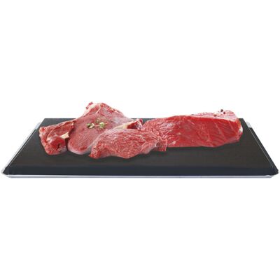 Schneider Tagliere cucina con vassoio raccolta liquidi ; 49.5x29.5x2 cm (LxLxH); nero/acciaio inox Schneider Tagliere cucina con vassoio raccolta liquidi ; 49.5x29.5x2 cm (LxLxH); nero/acciaio inox