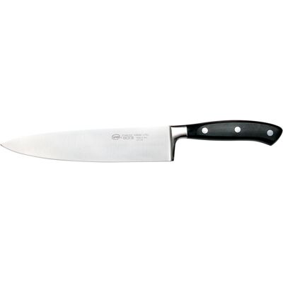 Sanelli Coltello da cucina, forgiato, Ergoforge, lunghezza lama 200 mm ; 33 cm (L); argento/nero Sanelli Coltello da cucina, forgiato, Ergoforge, lunghezza lama 200 mm ; 33 cm (L); argento/nero