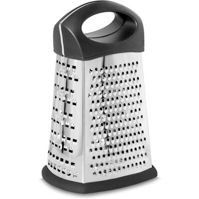 Stalgast Grattugia 4 lati in acciaio inossidabile con base antiscivolo e manico ; 23 cm (H); argento/nero Stalgast Grattugia 4 lati in acciaio inossidabile con base antiscivolo e manico ; 23 cm (H); argento/nero