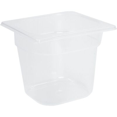 Schneider Contenitore gastronorm 1/6 in polipropilene ; GN 1/6, 2.3 l, 15 cm (P); trasparente Schneider Contenitore gastronorm 1/6 in polipropilene ; GN 1/6, 2.3 l, 15 cm (P); trasparente