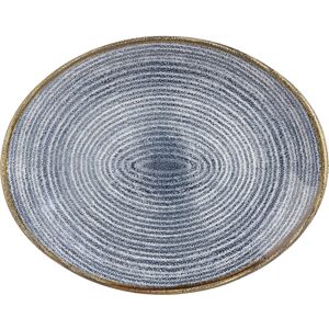 Churchill - Studio Prints - Slate Blue - Oval - Piatto Churchill - Studio Prints - Slate Blue - Oval - Piatto