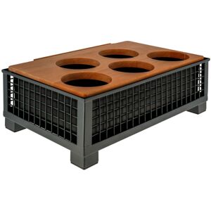 Vega Espositore in acciaio - 5 ciotole, 55.4x35.2x21.5 cm - Design industriale Vega Espositore in acciaio - 5 ciotole, 55.4x35.2x21.5 cm - Design industriale