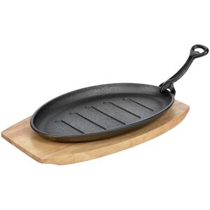 Piatto da servizio in ghisa Pulsiva con manico removibile - Ovale 27x17.5 cm Piatto da servizio in ghisa Pulsiva con manico removibile - Ovale 27x17.5 cm