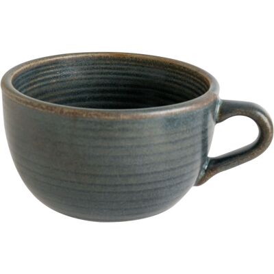 Bonna Tazza cappuccino Hornfels Ripple ; 205 ml, 9.9x5.5 cm (ØxH); grigio; 6 pz. / Pacco Bonna Tazza cappuccino Hornfels Ripple ; 205 ml, 9.9x5.5 cm (ØxH); grigio; 6 pz. / Pacco
