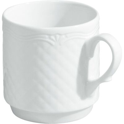 Vega Tazza da Tè Bianca - Design Impilabile Elegante 300ml - Tazza da Tè Vega Tazza da Tè Bianca - Design Impilabile Elegante 300ml - Tazza da Tè