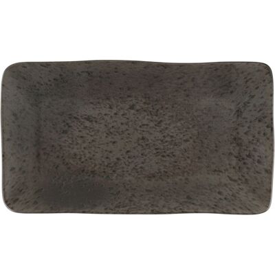 Porland Piatto da portata - Rettangolare, 28.2x15.1x2.4 cm, Marrone scuro/nero, Confezione da 2 Porland Piatto da portata - Rettangolare, 28.2x15.1x2.4 cm, Marrone scuro/nero, Confezione da 2