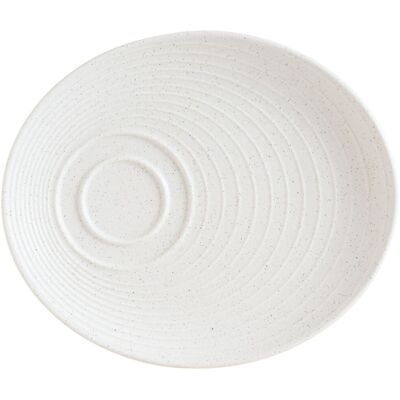 Bonna Piattino tazza cappuccino Liora Ripple ; 20x17x2 cm (LxLxH); bianco; 12 pz. / Pacco Bonna Piattino tazza cappuccino Liora Ripple ; 20x17x2 cm (LxLxH); bianco; 12 pz. / Pacco