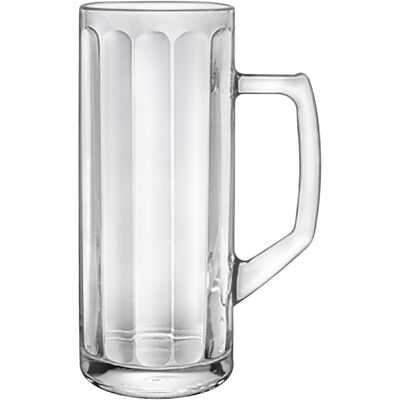 Borgonovo Boccale Reno Ottica con marcatura ; 495 ml, 7.3x17.5 cm (ØxH); trasparente; 0.4 l Segno di riempimento, 6 pz. / Pacco Borgonovo Boccale Reno Ottica con marcatura ; 495 ml, 7.3x17.5 cm (ØxH); trasparente; 0.4 l Segno di riempimento, 6 pz. / Pacco