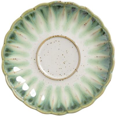 Vega Piattino per tazza cappuccino Flora ; 13.7x2.3 cm (ØxH); verde/beige; rotonda; 6 pz. / Pacco Vega Piattino per tazza cappuccino Flora ; 13.7x2.3 cm (ØxH); verde/beige; rotonda; 6 pz. / Pacco
