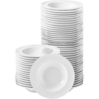 PULSIVA Set piatti Super Pack fondi, 50 pezzi ; 280 ml, 22x3.6 cm (ØxH); bianco; 50 pz. / Pacco PULSIVA Set piatti Super Pack fondi, 50 pezzi ; 280 ml, 22x3.6 cm (ØxH); bianco; 50 pz. / Pacco