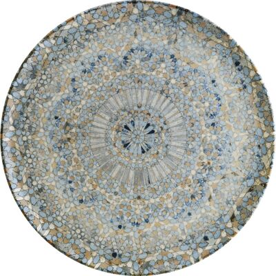 Piatto Mosaico Luca Bonna - Blu - 32 cm - Confezione da 2 Piatto Mosaico Luca Bonna - Blu - 32 cm - Confezione da 2