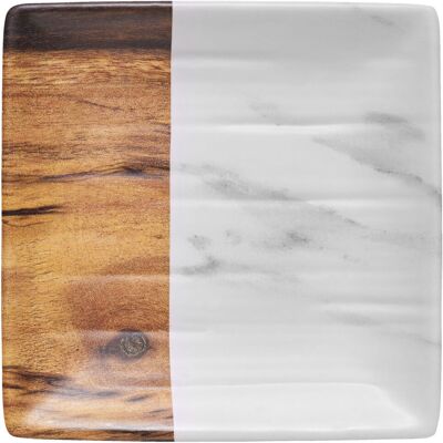 Vega Tupelo Piatto Quadrato - Resistente agli Urti, Adatto alla Lavastoviglie, 15x15cm Vega Tupelo Piatto Quadrato - Resistente agli Urti, Adatto alla Lavastoviglie, 15x15cm
