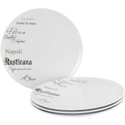 CreaTable Europa Set di Piatti per Pizza - Grigio CreaTable Europa Set di Piatti per Pizza - Grigio
