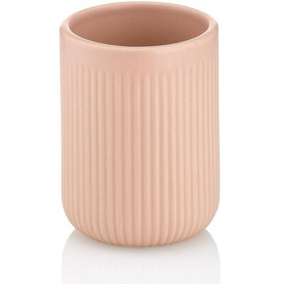 kela Portaspazzolino Adele in ceramica ; 7.5x10 cm (ØxH); rosa; rotonda kela Portaspazzolino Adele in ceramica ; 7.5x10 cm (ØxH); rosa; rotonda