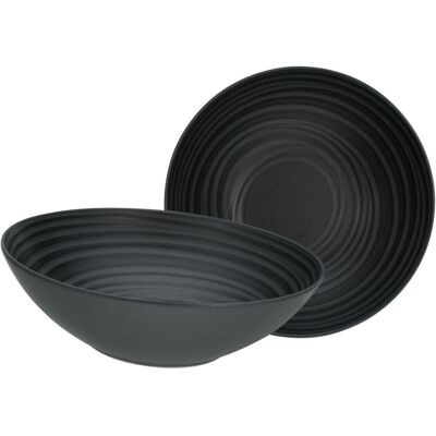 CreaTable Lava Stone - Set ciotole, nero-grigio CreaTable Lava Stone - Set ciotole, nero-grigio