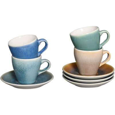 CreaTable Caldera Mix - Set da 8 pezzi per caffè espresso ; multicolore CreaTable Caldera Mix - Set da 8 pezzi per caffè espresso ; multicolore