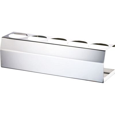 Stalgast Porta salse in acciaio inox, adatto per cinque bottiglie, 435 x 110 x 120 mm (LxPxA) ; 7.2x43.5x12x11 cm (ØxLxHxP); argento Stalgast Porta salse in acciaio inox, adatto per cinque bottiglie, 435 x 110 x 120 mm (LxPxA) ; 7.2x43.5x12x11 cm (ØxLxHxP); argento