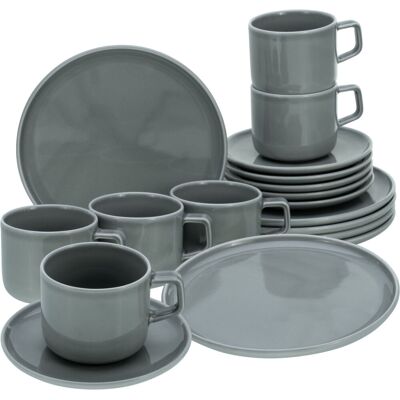 Set da caffè CREATABLE Chef Collection Grigio 16 pz. - Per 6 persone Set da caffè CREATABLE Chef Collection Grigio 16 pz. - Per 6 persone