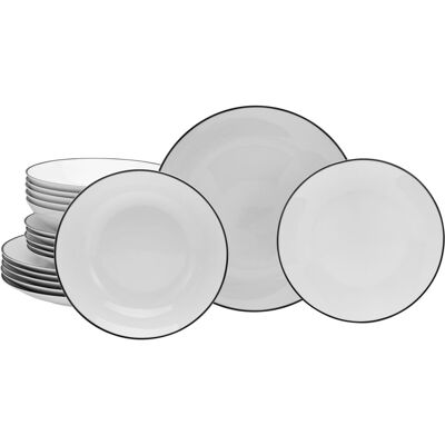 Creatable JEDÁLENSKÝ SERVIS - Set da 18 pezzi in porcellana bianca Creatable JEDÁLENSKÝ SERVIS - Set da 18 pezzi in porcellana bianca