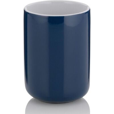 kela Portaspazzolino Isabella in ceramica ; 7.5x10 cm (ØxH); blu; rotonda kela Portaspazzolino Isabella in ceramica ; 7.5x10 cm (ØxH); blu; rotonda