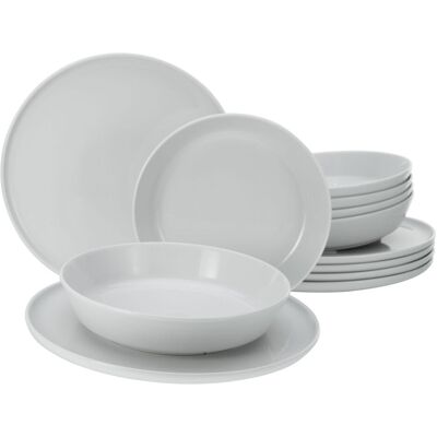 CREATABLE Chef Collection Set di 12 piatti in porcellana bianca - Design nordico CREATABLE Chef Collection Set di 12 piatti in porcellana bianca - Design nordico