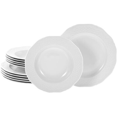 CreaTable Arianne Weiss - servizio da tavola 12 pezzi ; bianco CreaTable Arianne Weiss - servizio da tavola 12 pezzi ; bianco