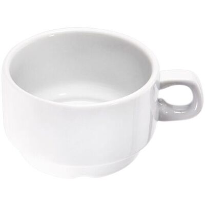 Stalgast Serie Isabell tazza da cappuccino impilabile da 0,25 litri ; 200 ml, 8.5x5.5 cm (ØxH); bianco; 12 pz. / Pacco Stalgast Serie Isabell tazza da cappuccino impilabile da 0,25 litri ; 200 ml, 8.5x5.5 cm (ØxH); bianco; 12 pz. / Pacco