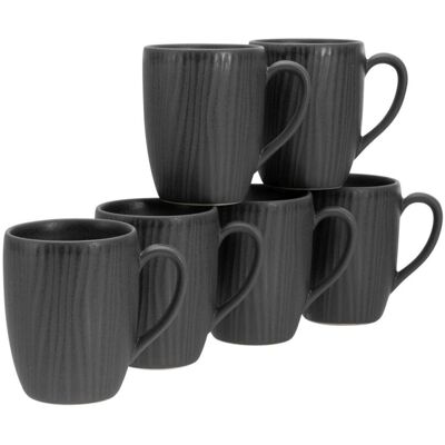 Creatable Vesuvio Black Set di Tazze da Caffè - 6 pz, 300 ml Creatable Vesuvio Black Set di Tazze da Caffè - 6 pz, 300 ml