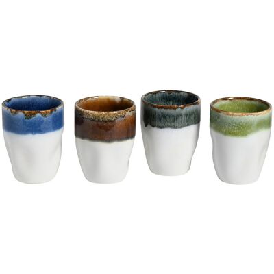 CreaTable Squeezy - tazza da caffè 4 pezzi ; 300 ml, 8.5x8.5x8.5x11 cm (LxLxØxH); multicolore; 4 pz. / Pacco CreaTable Squeezy - tazza da caffè 4 pezzi ; 300 ml, 8.5x8.5x8.5x11 cm (LxLxØxH); multicolore; 4 pz. / Pacco