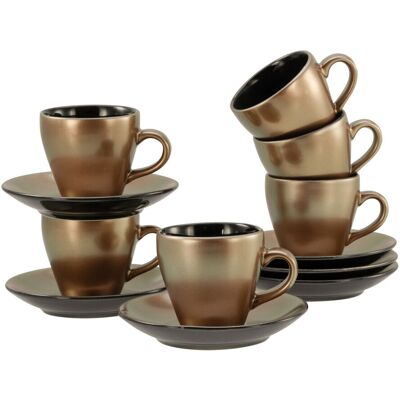 CREATABLE Golden Days Schwarz - Set di 12 tazze espresso CREATABLE Golden Days Schwarz - Set di 12 tazze espresso
