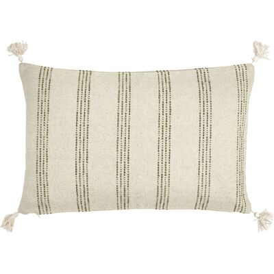 ERWIN M. Federa cuscino decorativo Torano strisce larghe ; 30x50 cm (LxL); crema/verde oliva ERWIN M. Federa cuscino decorativo Torano strisce larghe ; 30x50 cm (LxL); crema/verde oliva