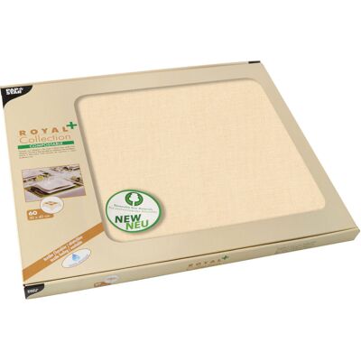 PAPSTAR Tovaglietta ROYAL Collection Plus, tessuto misto ; 30x40 cm (LxL); champagne; rettangolare; 360 pz. / Pacco PAPSTAR Tovaglietta ROYAL Collection Plus, tessuto misto ; 30x40 cm (LxL); champagne; rettangolare; 360 pz. / Pacco