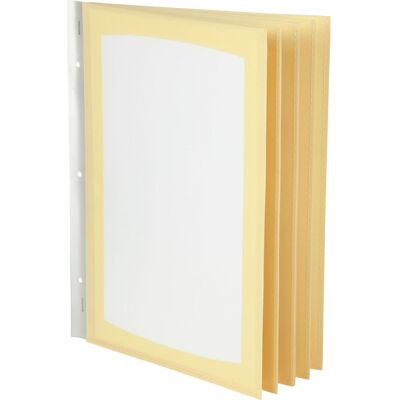 PULSIVA Buste trasparenti per menu ; Misura A4; beige; 5 pz. / Pacco PULSIVA Buste trasparenti per menu ; Misura A4; beige; 5 pz. / Pacco