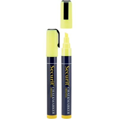 Securit Set di 2 pennarelli a gesso liquido Punta smussata 2-6mm ; 2 cm (L), lunghezza carattere 20 mm; giallo Securit Set di 2 pennarelli a gesso liquido Punta smussata 2-6mm ; 2 cm (L), lunghezza carattere 20 mm; giallo