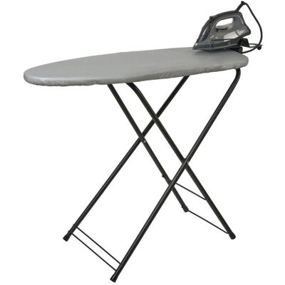 Corby Asse da stiro compatto Berkshire con ferro a vapore 1600W (Y-879) - Plug EU ; 34x89.5x75.5 cm (LxLxH); grigio Corby Asse da stiro compatto Berkshire con ferro a vapore 1600W (Y-879) - Plug EU ; 34x89.5x75.5 cm (LxLxH); grigio