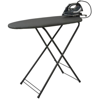 Corby Asse di stiro Berkshire con ferro da stiro a vapore 2000W - Spina EU ; 34x89.5x75.5 cm (LxLxH); grigio Corby Asse di stiro Berkshire con ferro da stiro a vapore 2000W - Spina EU ; 34x89.5x75.5 cm (LxLxH); grigio