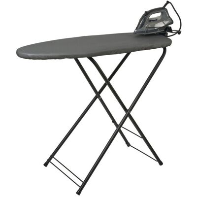 Corby Asse da stiro compatto Berkshire con ferro a vapore 1600W (Y-879) - Plug EU ; 34x89.5x75.5 cm (LxLxH); grigio Corby Asse da stiro compatto Berkshire con ferro a vapore 1600W (Y-879) - Plug EU ; 34x89.5x75.5 cm (LxLxH); grigio